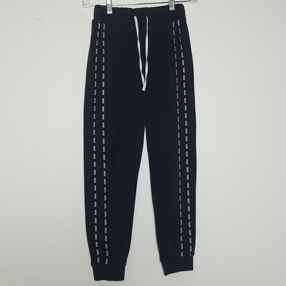 Justice black Girls sweatpants size 12 - Picture 1 of 6